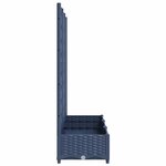 vidaXL Jardinière avec treillis bleu gris 120x40x121 5 cm PP