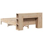 vidaXL Lit bibliothèque sans matelas 140x190 cm bois de pin massif