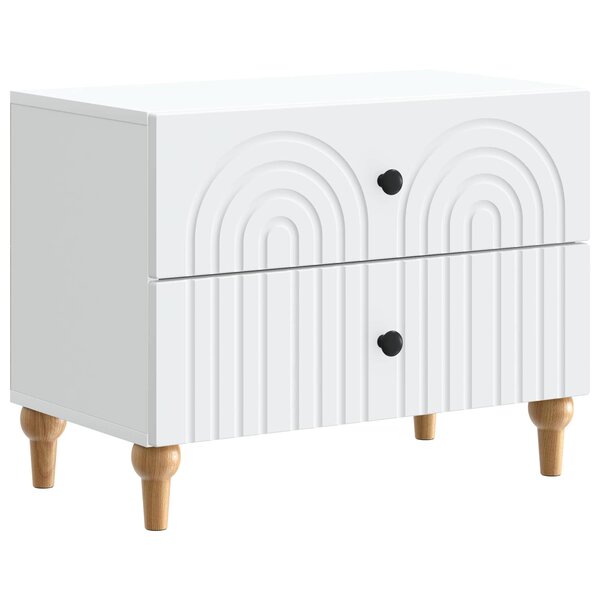 vidaXL Cabinet de chevet Blanc 62 x 34 5 x 48 cm Bois d'ingénierie