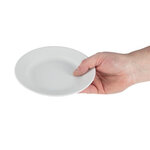 Assiettes à bord large blanches 165(ø)mm - lot de 12 - olympia -  - porcelaine