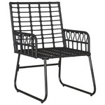 vidaXL Ensemble de salle à manger pour jardin 3 Pièces Noir  Anthracite