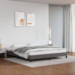 vidaXL Cadre de lit Gris 160x200 cm Similicuir