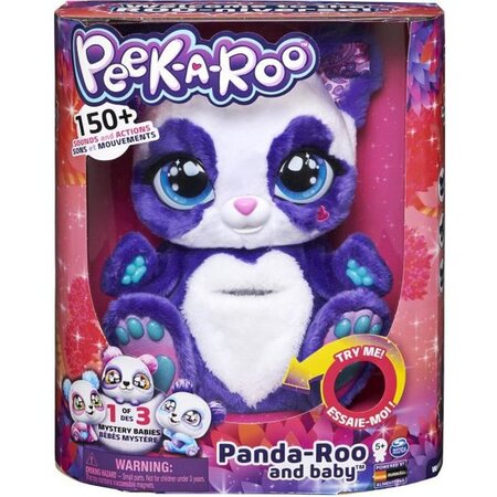 Peek-a-roo - maman panda et bebe surprise - 6060420 - peluche interactive  avec plus de 150 effets sonores & actions - 3 modes de jeu - La Poste