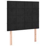 vidaXL Sommier à lattes de lit et matelas Noir 80x200 cm Velours