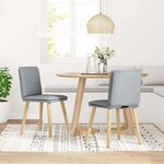 vidaXL Chaises à manger lot de 2 gris clair tissu