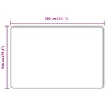 vidaXL Coureur de Tapis MARSA Noir 100 x 150 cm Polyester et PVC