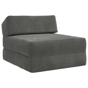 vidaXL Canapé-lit pliable Gris foncé 60 x 70 x 41 cm Tissu