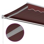 vidaXL Auvent manuel rétractable bordeaux 500x300 cm