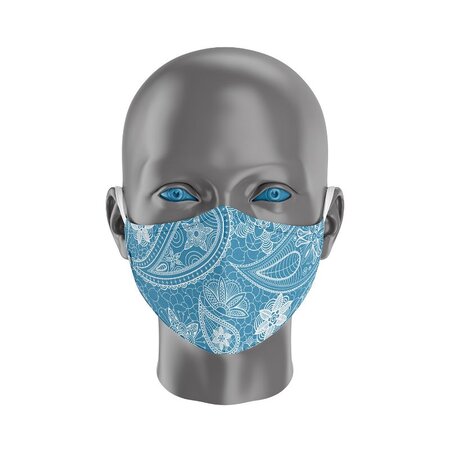Masque Distinction Motifs Bleus - Masque tissu lavable 50 fois