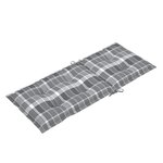 Vidaxl chaises de jardin 2 pièces avec coussins à carreaux gris teck