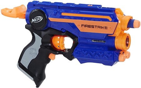 Pistolet élite Firestrike bleu orange noir