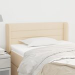 vidaXL Tête de lit avec oreilles Crème 103x16x78/88 cm Tissu