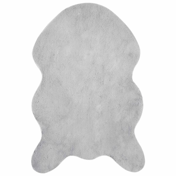 vidaXL Tapis en Fourrure Synthétique de Lapin Olite Gris 60 x 90 cm