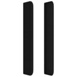 vidaXL Tête de lit avec oreilles Noir 203x16x118/128 cm Tissu