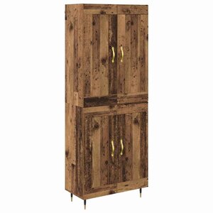 vidaXL Haut Armoire Bois Ancien 69 5 x 34 x 180 cm Bois d'ingénierie