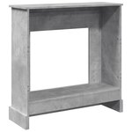 VidaXL Cadre de cheminée gris béton 90x30x90 cm bois d'ingénierie