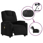 vidaXL Fauteuil de massage inclinable électrique Noir Tissu