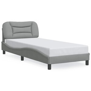 vidaXL Cadre de lit sans matelas Hvar gris clair 80x200 cm tissu