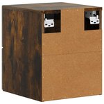 vidaXL Cabinet de chevet mural Chêne fumé 34 5 x 33 x 40 cm