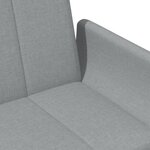 vidaXL Canapé-lit à 2 places avec repose-pied gris clair tissu