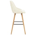 vidaXL Chaises de bar lot de 2 crème velours