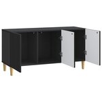 vidaXL Meuble TV Noir 99 x 34 5 x 50 cm Bois d'ingénierie