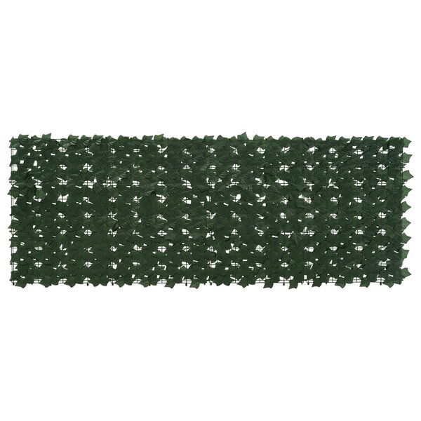 vidaXL Écran de balcon avec feuilles Vert foncé 200 x 75 cm