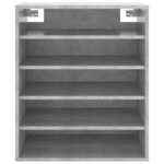 vidaXL Armoire à chaussures Gris béton 60x35x70 cm Bois d’ingénierie