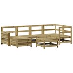 vidaXL Salon de jardin 7 Pièces bois de pin imprégné