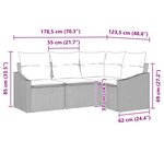 vidaXL Ensemble de salle à manger pour jardin 4 Pièces Beige  Crème