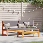 vidaXL Transat 1-personne Marron 200 x 57 x 75cm Bois d'acacia massif