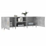 vidaXL Meuble TV gris béton 150x30x50 cm bois d'ingénierie