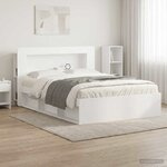 vidaXL Cabinet de Tête de Lit avec stockage Blanc Bois d’ingénierie