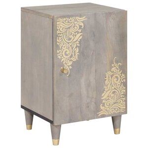 vidaXL Cabinet de salle de bain avec stockage Gris 38 x 33 x 58 cm