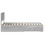 vidaXL Cadre de lit Gris Sonoma 90 x 200 cm Bois d'ingénierie
