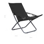 vidaXL Chaises pliables de plage lot de 2 Tissu Noir