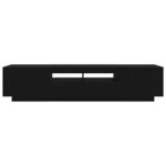 vidaXL Meuble TV 2 Pièces Noir 180 x 35 x 40 cm Bois d'ingénierie