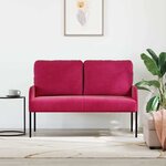 vidaXL Canapés avec coussin Bordeaux 115 x 56 x 80 cm Contreplaqué