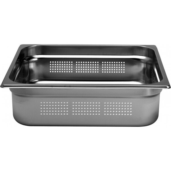 Bac gastro inox gn2/3 pr.100mm perforé - l2g -  - inox354 325x100mm