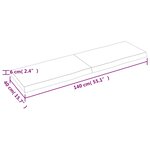 vidaXL Dessus de table bois massif non traité bordure assortie
