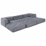 vidaXL Coussin 3 Pièces Gris 70 x 70 x 54 cm Polyester