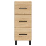 vidaXL Buffet haut Chêne sonoma 34 5x34x180 cm Bois d'ingénierie