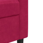 vidaXL Canapé à 2 places Rouge bordeaux 140 cm Velours