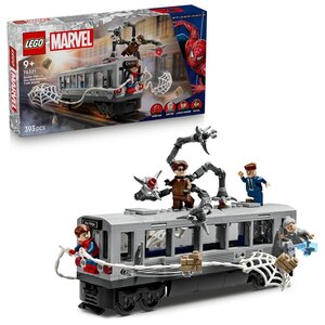 LEGO Marvel 76321 – Scène du train Spider-Man contre Docteur Octopus  393 pièces  dès 9 ans.