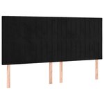 vidaXL Sommier à lattes de lit et matelas Noir 200x200 cm Velours