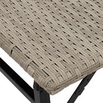 vidaXL Ensemble à manger de jardin 5 Pièces pliable gris clair poly rotin