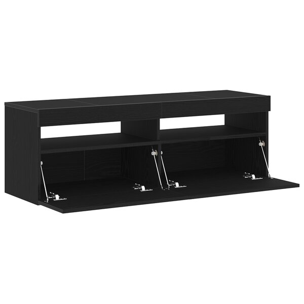 vidaXL Meuble TV Noir 120 x 35 x 40 cm Bois d'ingénierie