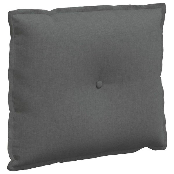 vidaXL Coussin de Dos Gris foncé 60 x 19 x 50 cm tissu