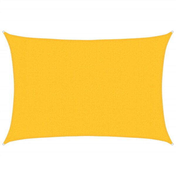vidaXL Voile d'ombrage 160 g/m² Jaune 3x4 m PEHD