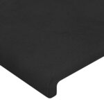 vidaXL Tête de lit avec oreilles Noir 83x16x78/88 cm Velours